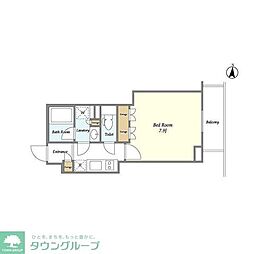 Belleville錦糸町 1Kの間取図画像
