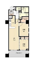 HF銀座レジデンスEAST 2LDKの間取図画像