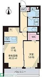 COURTTAKETOKU3 1LDKの間取図画像