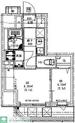 GENOVIA浅草VIII 1DKの間取図画像