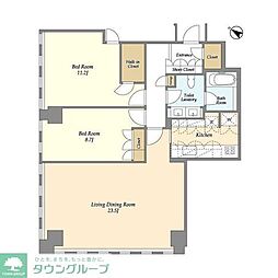 プルデンシャルタワー 2LDKの間取図画像