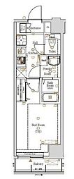 ログ銀座東 1Kの間取図画像