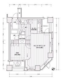 ドゥーエ銀座イースト2 1LDKの間取図画像