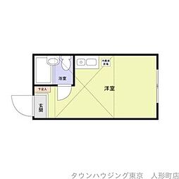 ダイヤモンドビル東日本橋第3 ワンルームの間取図画像