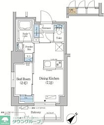 アーバネックス日本橋水天宮前 1DKの間取図画像