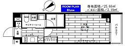 ステージグランデ茅場町 1Kの間取図画像