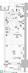 プレミアムキューブ亀戸 1DKの間取図画像