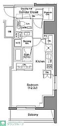 ザ・パークハビオSOHO大手町 ワンルームの間取図画像