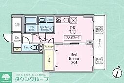 THEROOM 1DKの間取図画像