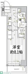 レガリス門前仲町 1Kの間取図画像