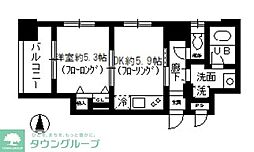 エルラッソ入谷 1DKの間取図画像