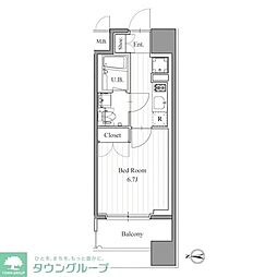 フィットエル森下 1Kの間取図画像