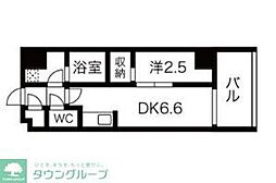 SEASONFLATS蔵前清住通り 1DKの間取図画像