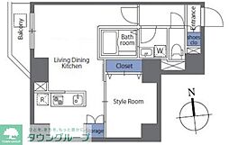 クリアルプレミア浅草 1LDKの間取図画像