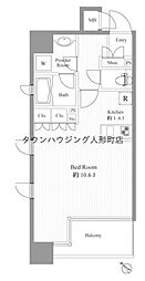 クオリア銀座3丁目 ワンルームの間取図画像