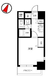 メゾン・ド・ヴィレ日本橋浜町 1Kの間取図画像