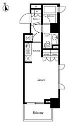 セントラル銀座 ワンルームの間取図画像