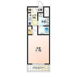 FDS　WILL　KOHAMA 10階1Kの間取り