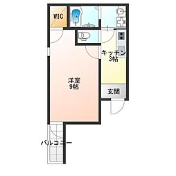 フジパレス住吉公園 1Kの間取図画像