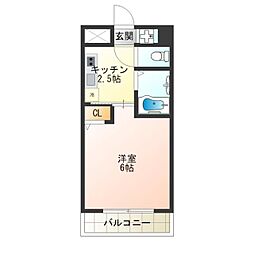 ビジタル丸山通5 1Kの間取図画像