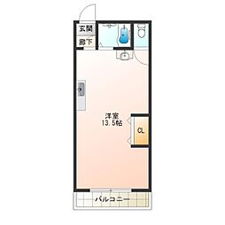 アーク住之江 ワンルームの間取図画像