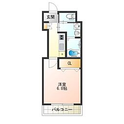 J.Cypress 1Kの間取図画像