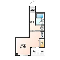 コーポスマイル ワンルームの間取図画像
