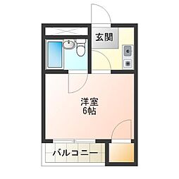 ロイヤルヴィラ 1Kの間取図画像