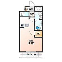 TKMコハマ ワンルームの間取図画像
