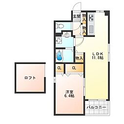 ルネサンライズ 1LDKの間取図画像