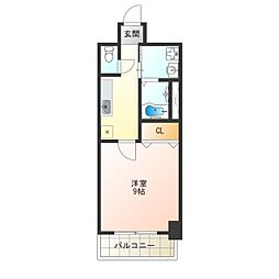 グランディール阪南町3番館 1Kの間取図画像