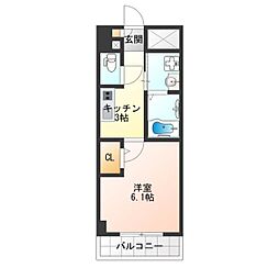 アーバンパーク住之江公園1 1Kの間取図画像