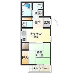 メゾンラ・フォーレ 1Kの間取図画像