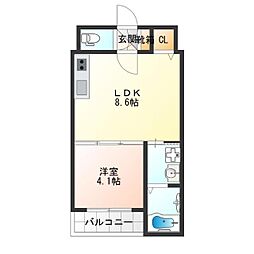 RIO GRANDE 1LDKの間取図画像