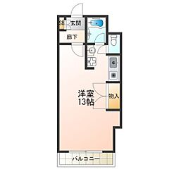 スターマンション ワンルームの間取図画像
