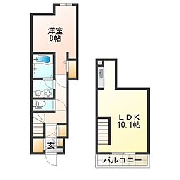 レジデンス千本南 1LDKの間取図画像