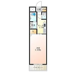 ラパン 1Kの間取図画像