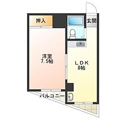 サブライムユース 1LDKの間取図画像
