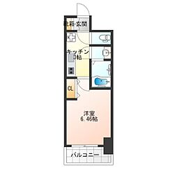 LUXENA住之江公園 1Kの間取図画像