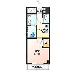 アーバンパーク住之江公園1 1Kの間取図画像
