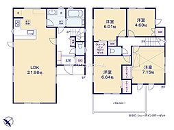 越谷市大字大里 1号棟/全2棟 新築戸建