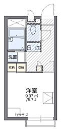 STR 2階1Kの間取り