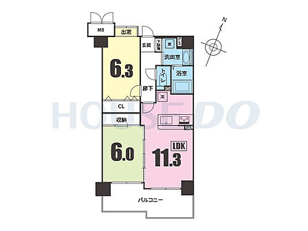 高層階11階 南向きで日当たり良好の2LDK。1〜2人暮らしにおすすめ。全居室6帖以上で家具の配置楽。全居室収納有り。少し横になってくつろぎたい時に便利な和室有り。浴室1216サイズ。