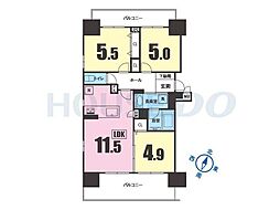 ソナーレ新神戸 3LDKの間取図画像