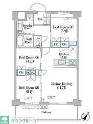 間取図画像 3LDK