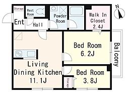 間取図画像 2LDK