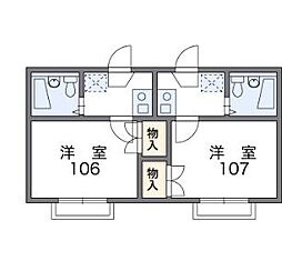 レオパレスデルニエ 1Kの間取図画像
