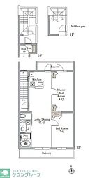 練馬区中村北2丁目マンション 2LDKの間取図画像