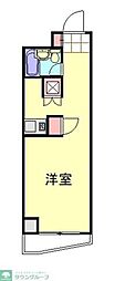 スカイコートときわ台2 ワンルームの間取図画像