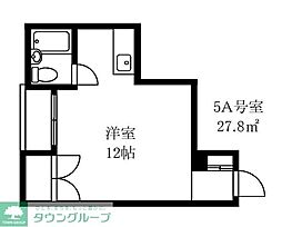 キャピタル ワンルームの間取図画像